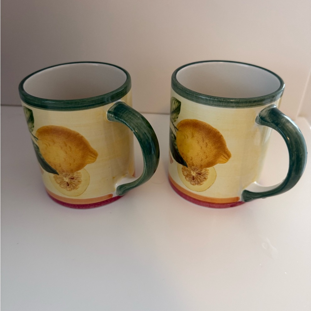 Villeroy and Boch "French Country" Made in Portugal Coffee Mug  Lemons Set Of 4